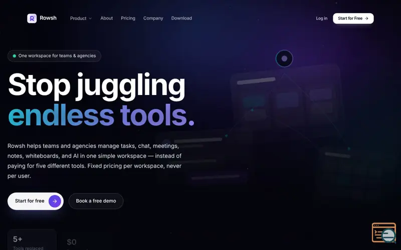 Screenshot of Rowsh