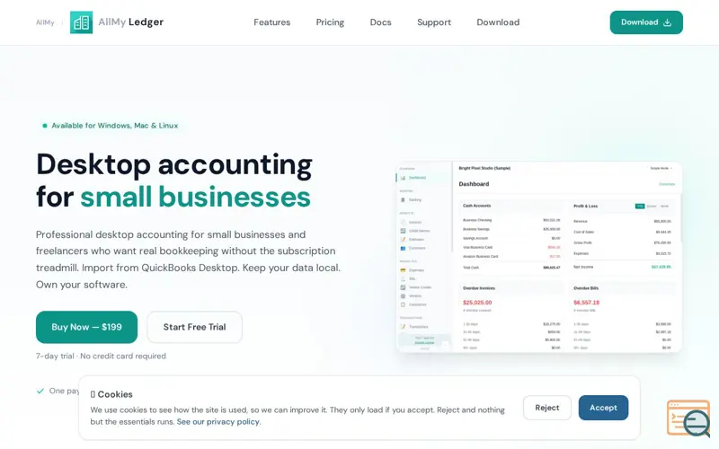 Screenshot of AllMy Ledger