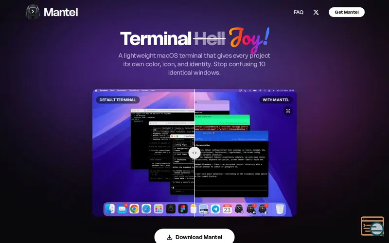 Screenshot of Mantel