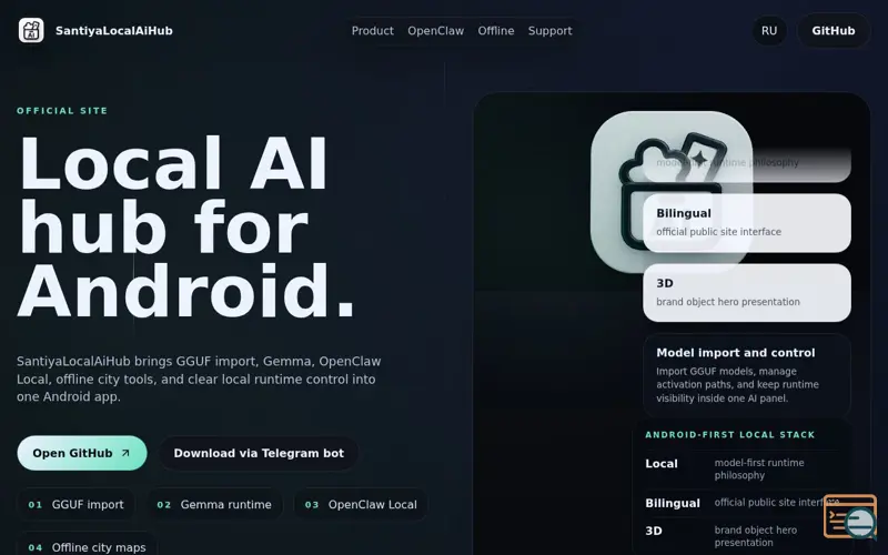 Screenshot of SantiyaLocalAiHub