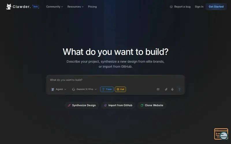 Screenshot of Clawder