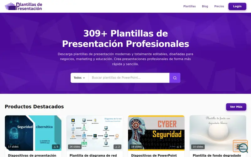 Screenshot of Plantilla de presentación