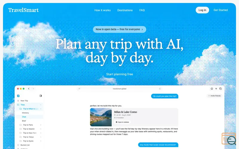 Screenshot of TravelSmart.global