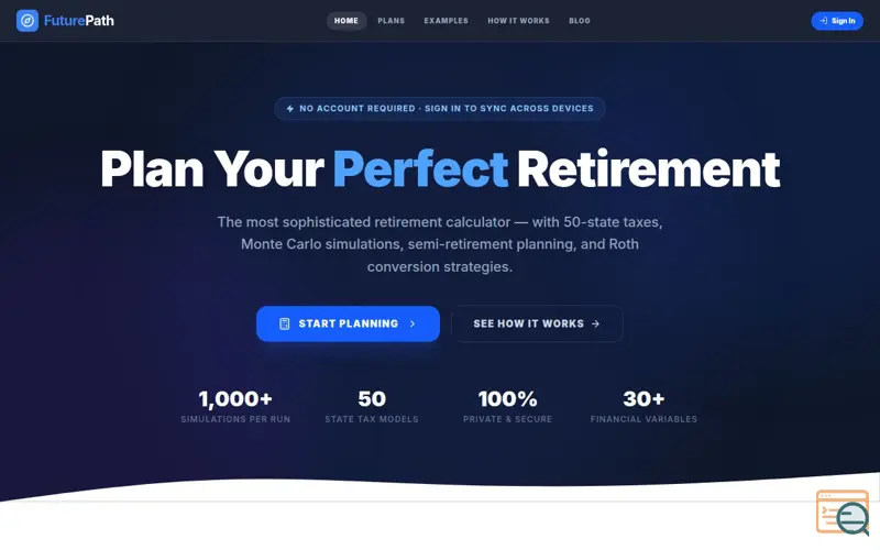 Screenshot of FuturePath