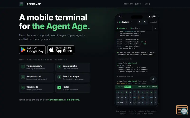 Screenshot of TermRover