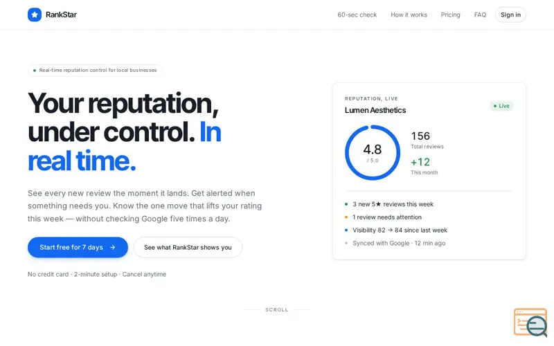 Screenshot of RankStar