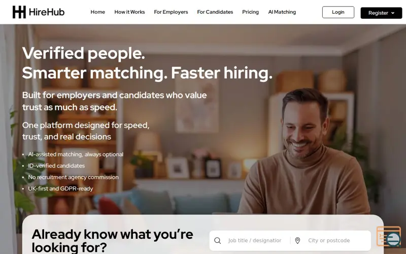 Screenshot of HireHub