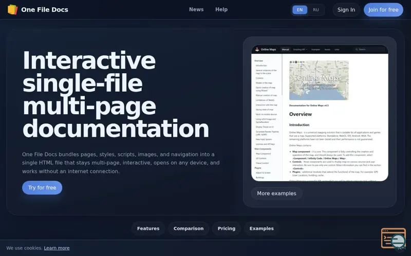 Screenshot of One File Docs