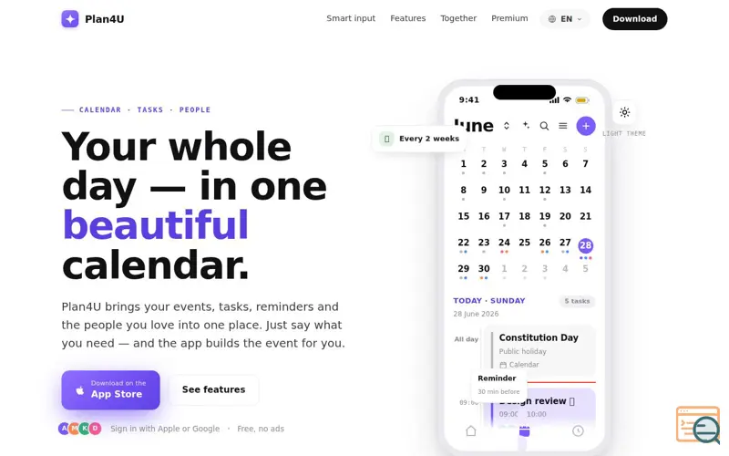 Screenshot of Plan4U