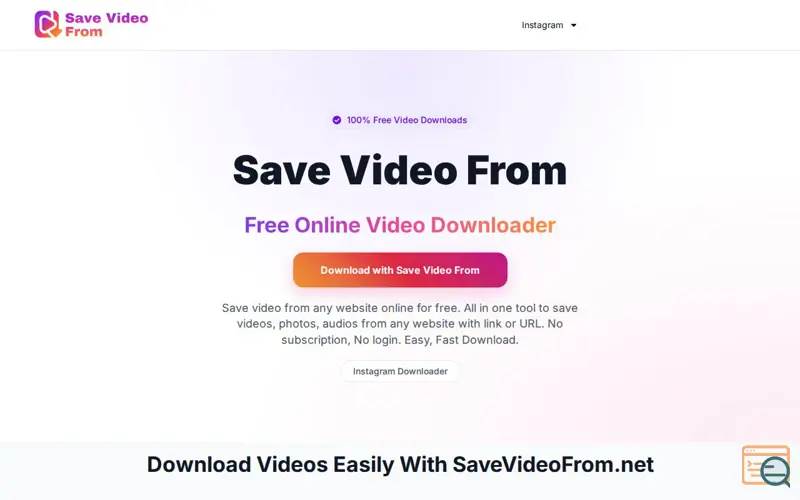 Screenshot of Save Video From