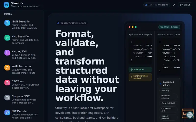 Screenshot of Structify