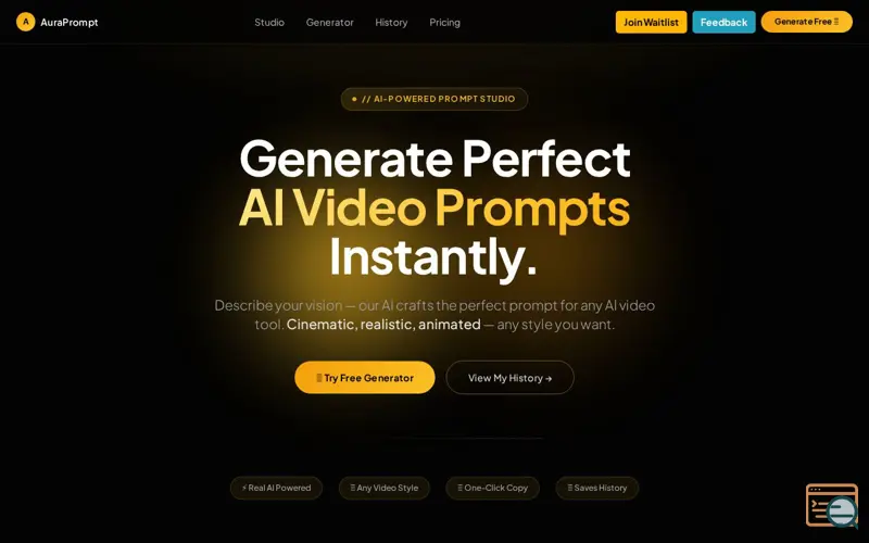 Screenshot of AuraPrompt