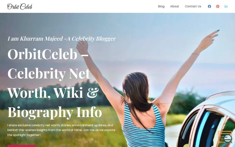 Screenshot of orbitceleb.com
