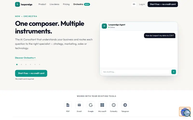 Screenshot of Loop&go Agents