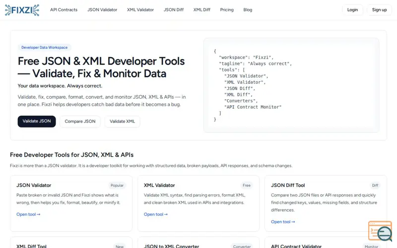 Screenshot of Fixzi