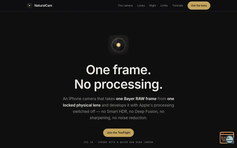 Screenshot of NaturalCam