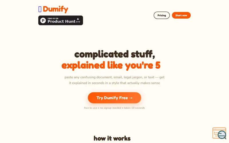 Screenshot of Dumify