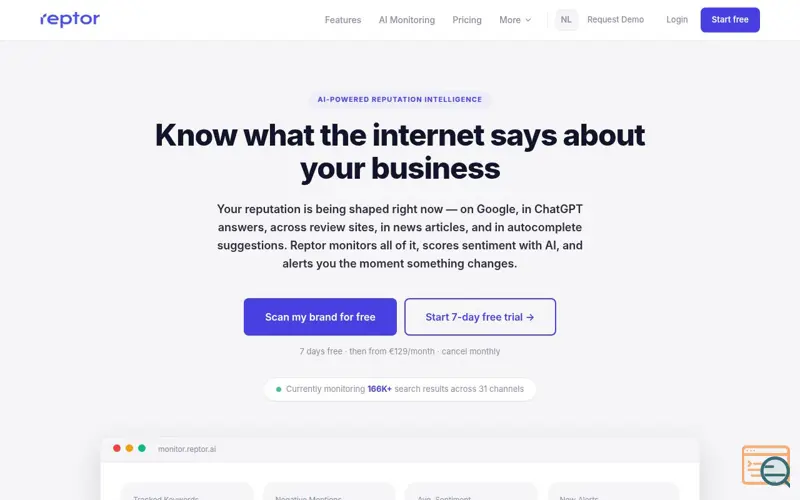 Screenshot of Reptor