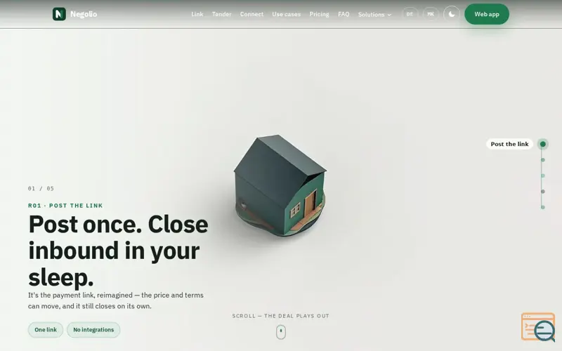 Screenshot of Negolio