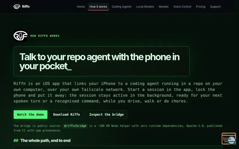Screenshot of Riffn
