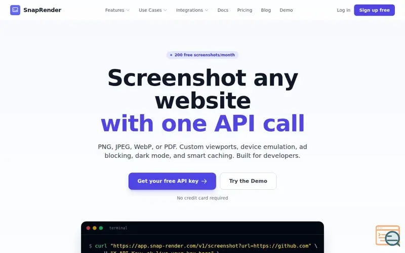 Screenshot of SnapRender
