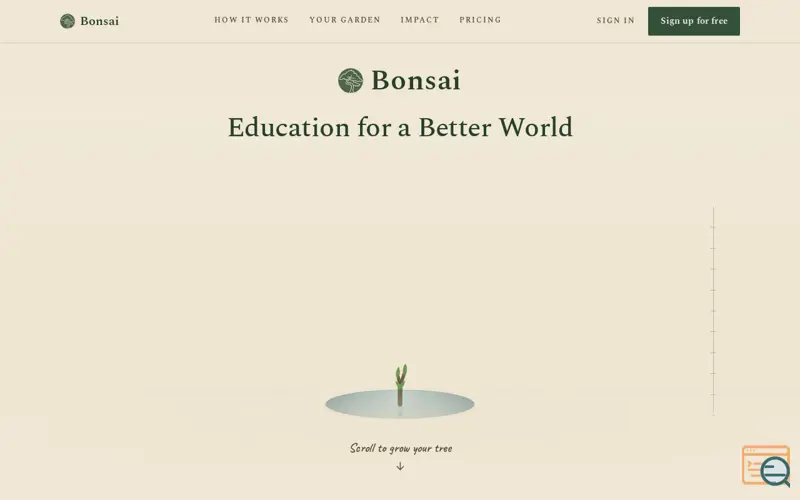 Screenshot of Bonsai
