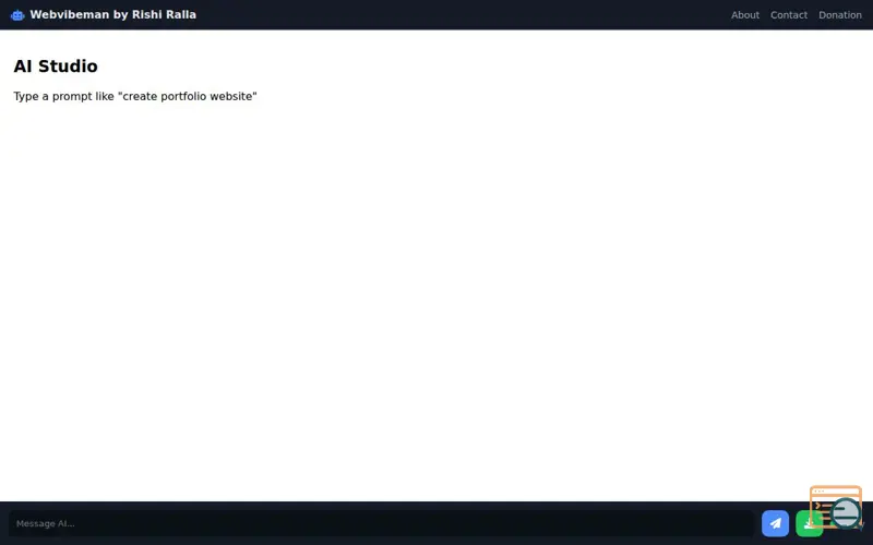 Screenshot of webvibe.ai
