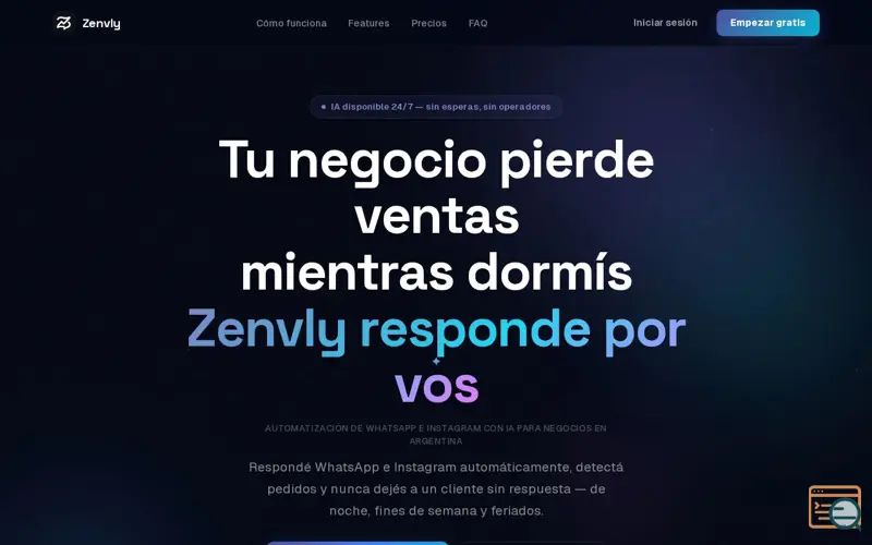 Screenshot of Zenvly
