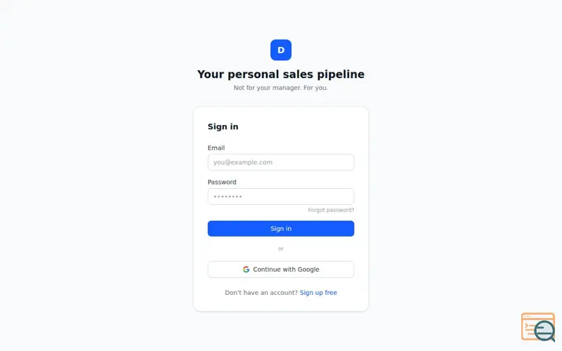 Screenshot of Dealpad