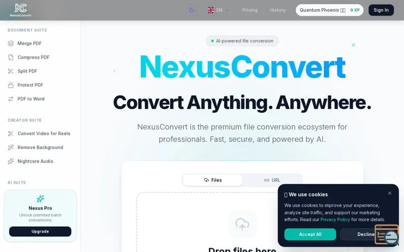 Screenshot of NexusConvert