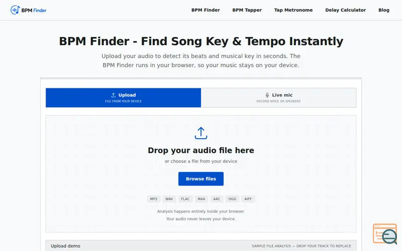 Screenshot of BPM Finder