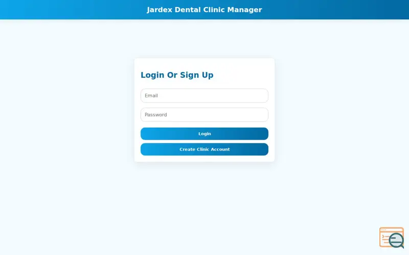 Screenshot of Jardex Dental Clinic Manager