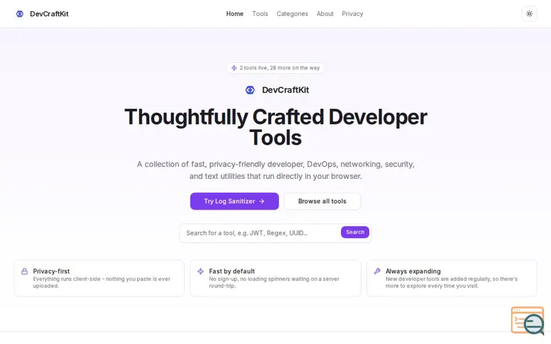 Screenshot of DevCraftKit