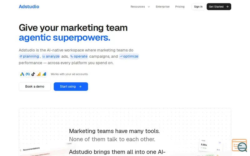 Screenshot of Adstudio