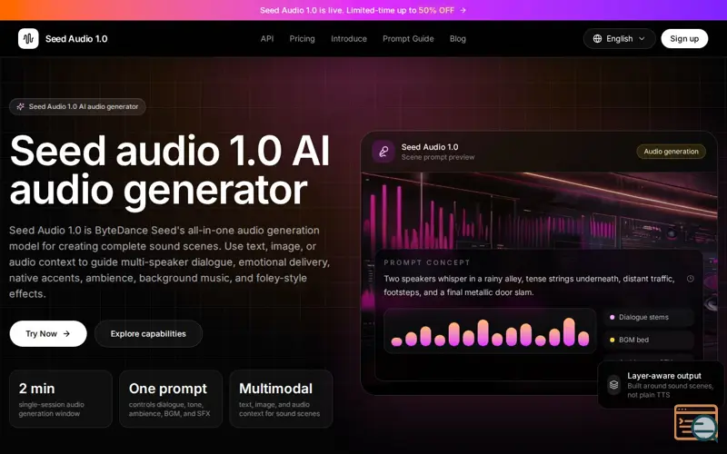 Screenshot of Seed Audio 1.0