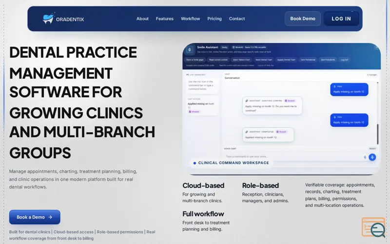 Screenshot of Oradentix