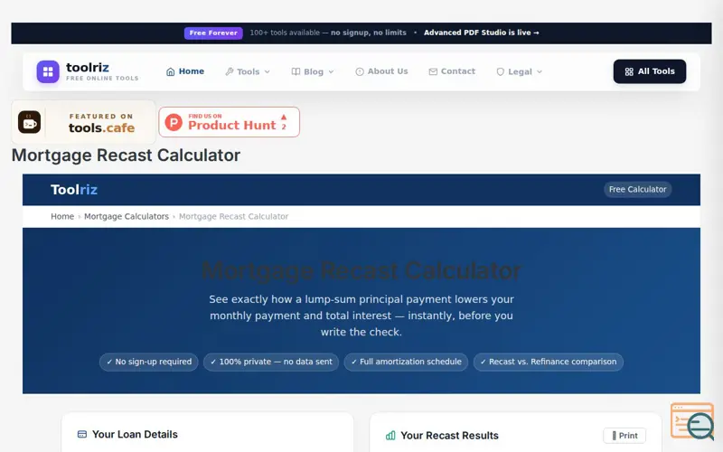 Screenshot of Toolriz