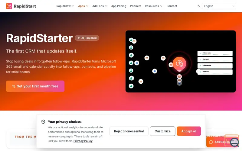 Screenshot of RapidStarter