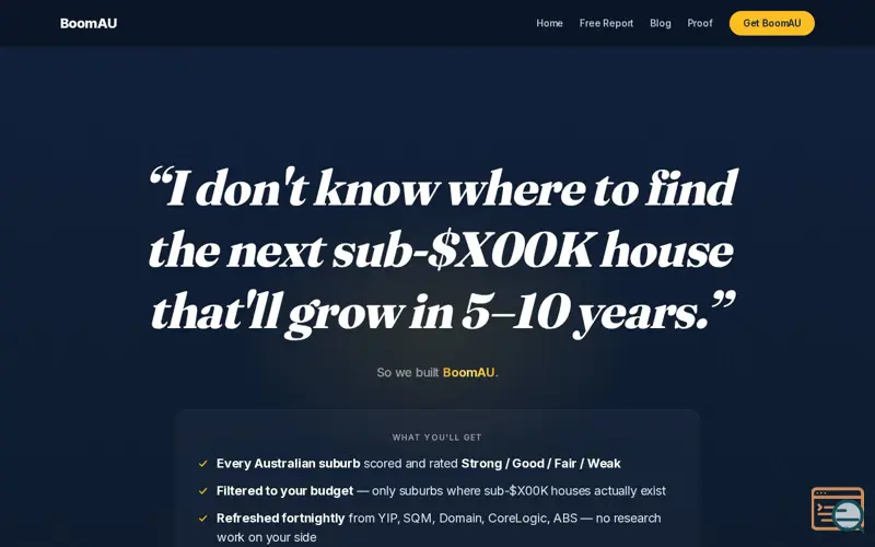 Screenshot of BoomAU