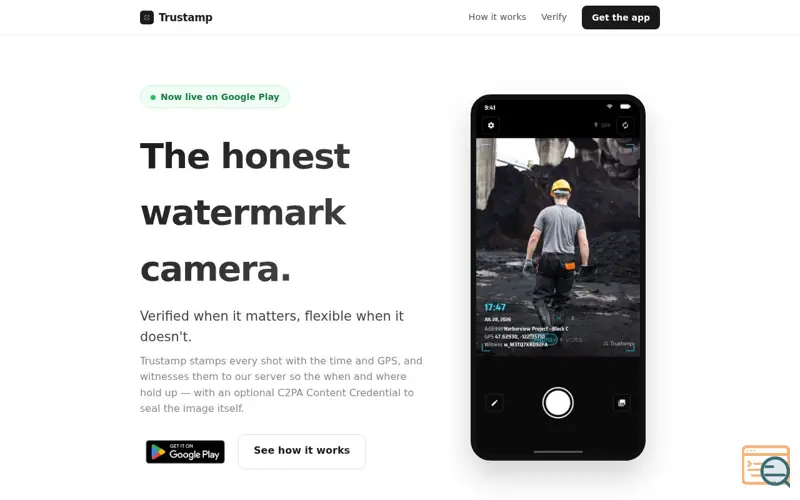 Screenshot of Trustamp