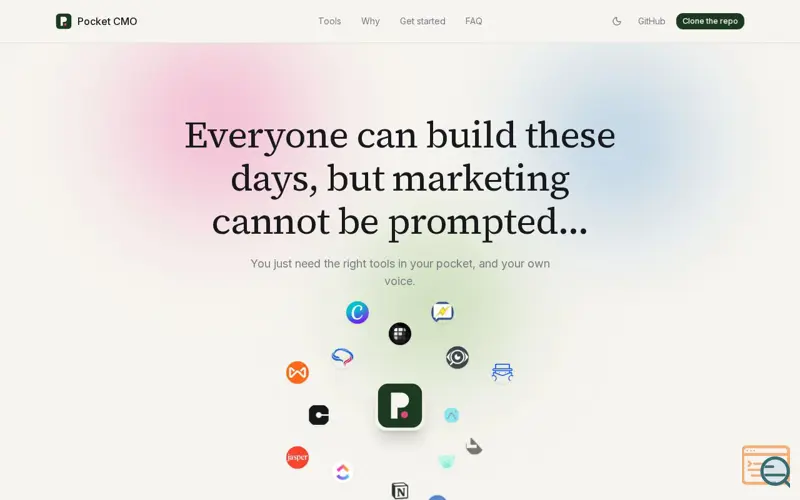 Screenshot of Pocket CMO