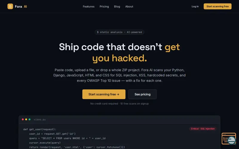 Screenshot of Fora Ai