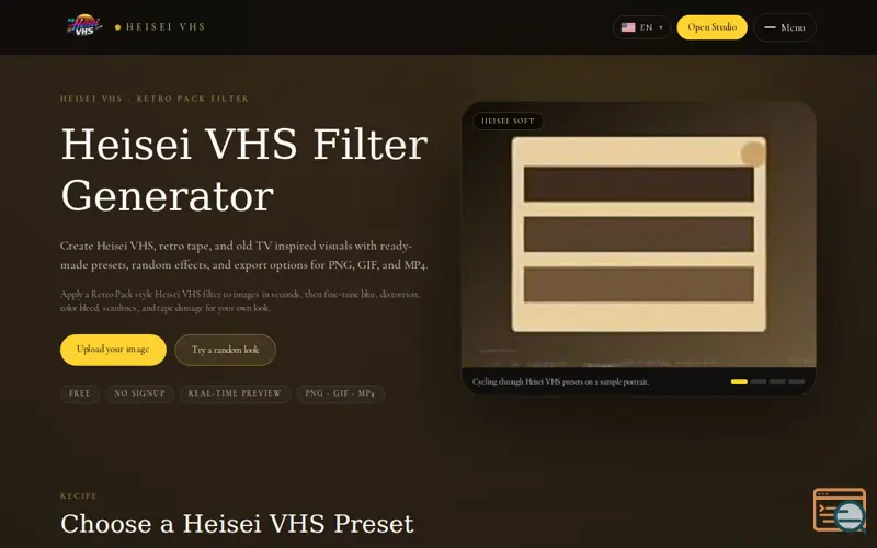 Screenshot of Heisei VHS
