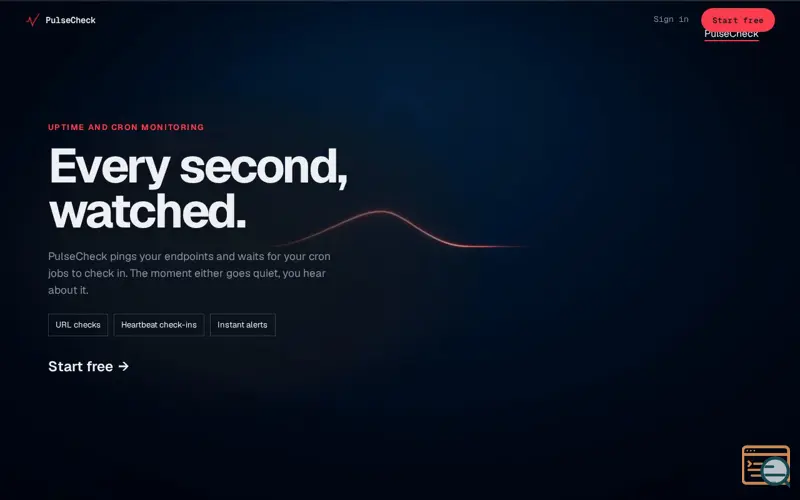Screenshot of PulseCheck