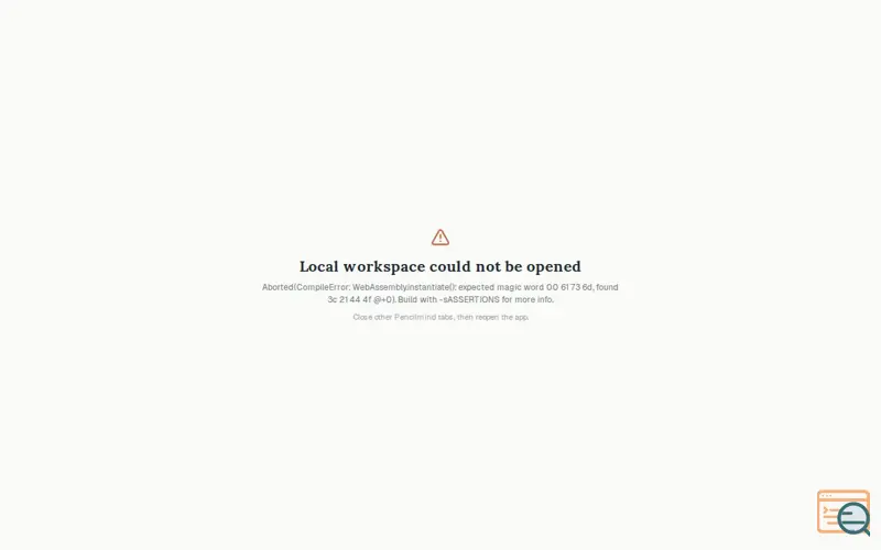 Screenshot of Pencilmind — Local-first visual workspace for builders