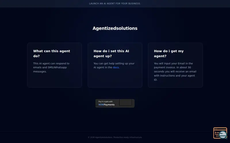 Screenshot of Agentized Solutions