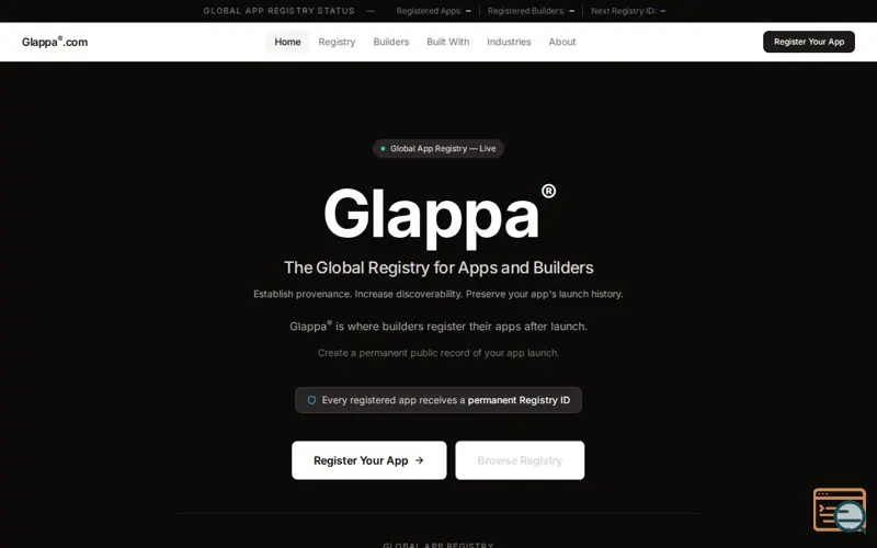 Screenshot of Glappa® - Glappa.com, a launch using Epik DNS