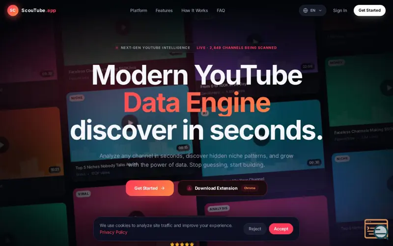 Screenshot of ScouTube