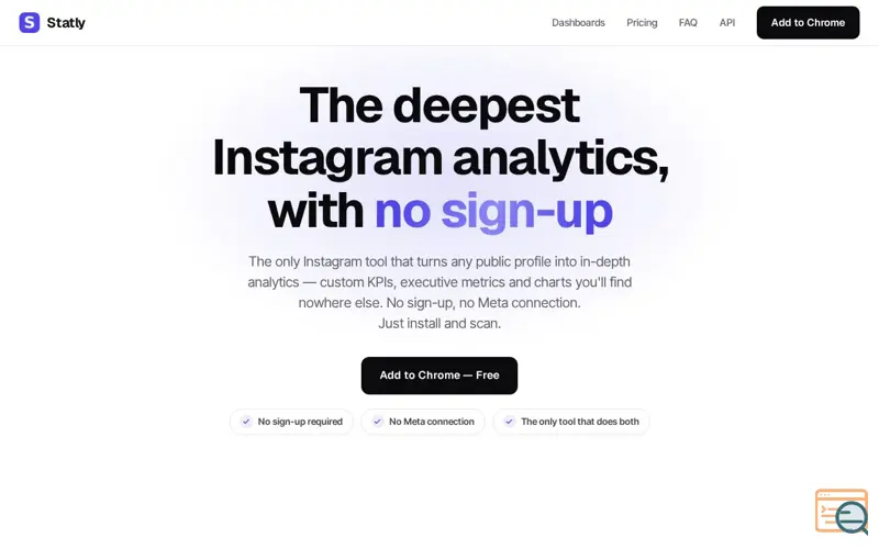 Screenshot of Statly — Instagram Reels analytics
