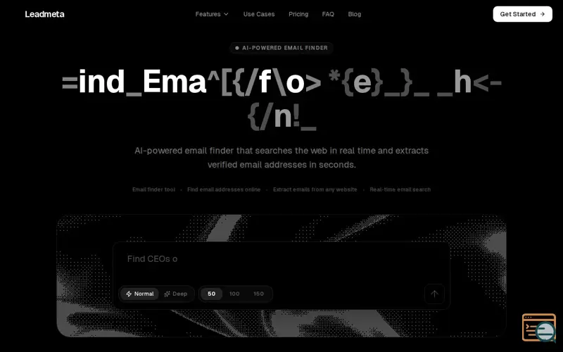 Screenshot of Leadmeta
